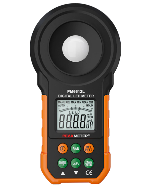 Lux Light Meter 0-200,000 Digital & Analog LCD Display Measuring Light PM6612L