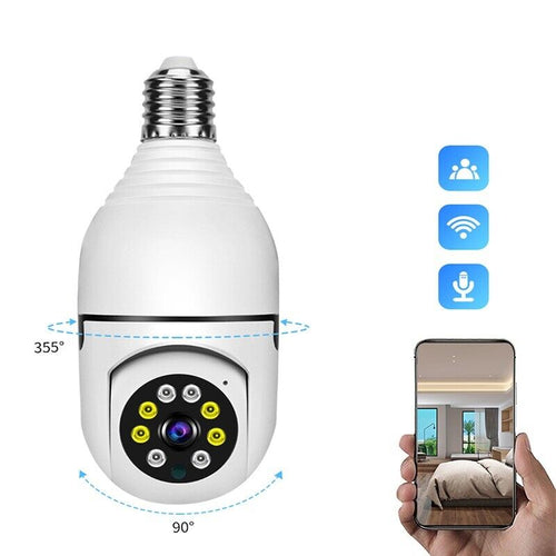 Wireless Light Bulb Cam Full HD 1080P IP Camera E27 Home Security Lamp Cam