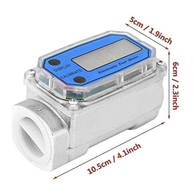 Flow Meter Diesel Pump Fuel Kerosene Liquid Gauge Water Sensor 1" High Accuracy