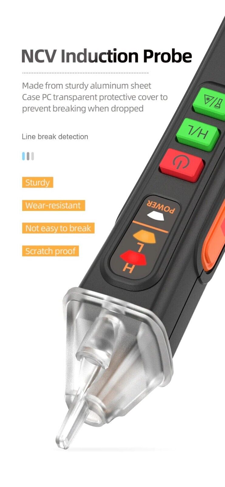 Voltage Detector Smart Non-Contact Voltage Tester Pen Meter