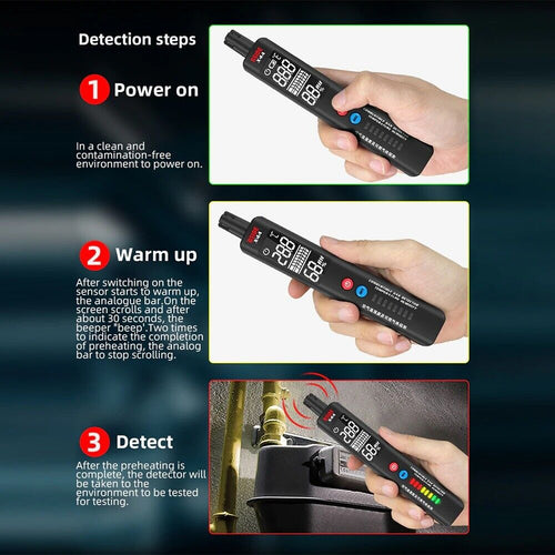 Portable Gas Leak Temperature Humidity Detector Air Tester LCD Display BSIDE X4A