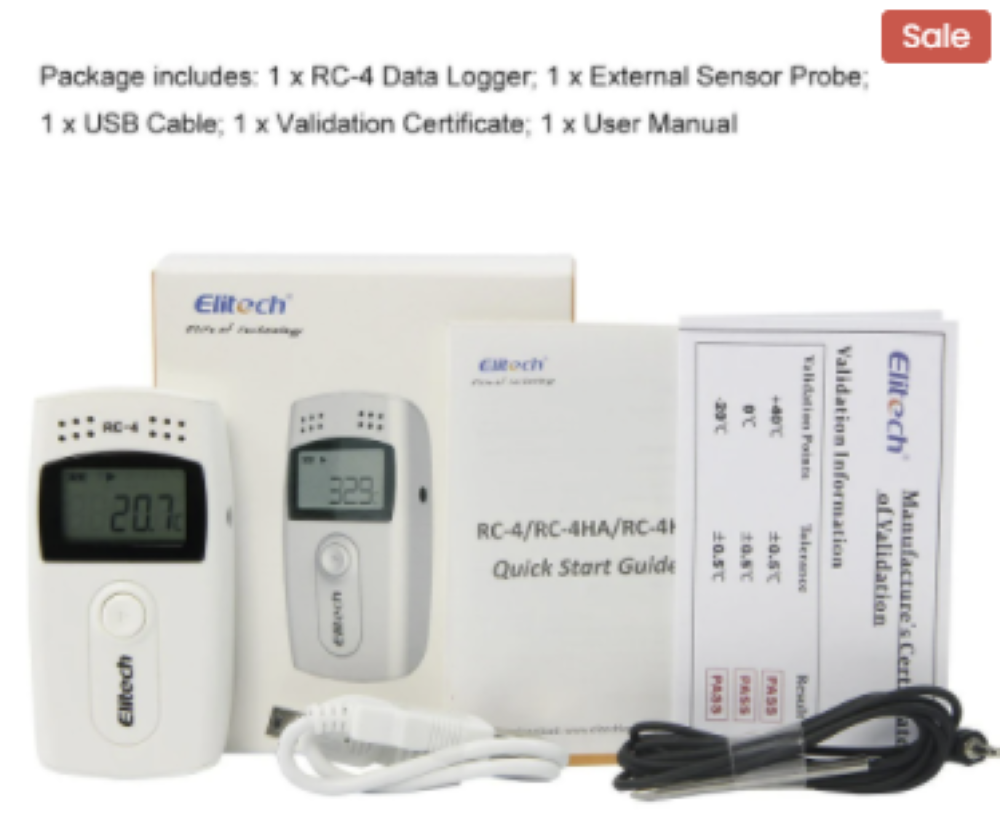 Temperature Data Logger Temp Meter Recorder Reader USB  Elitech RC-4