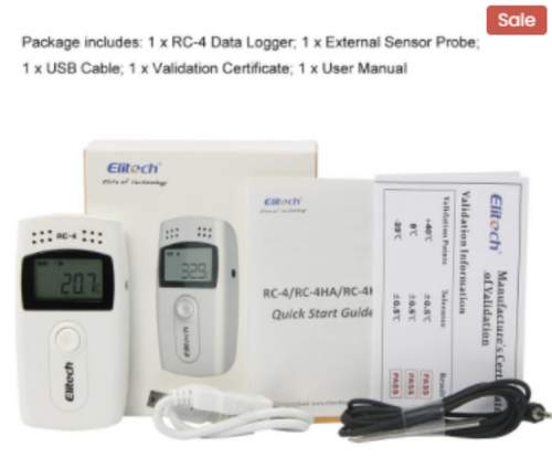 Temperature Humidity Data Logger Temp Meter Recorder Reader USB  Elitech RC-4HC